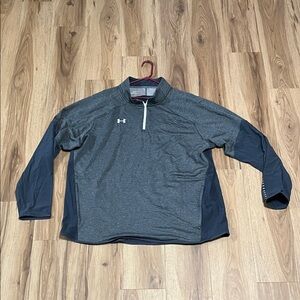 Under Armour Men's Gray ColdGear Performance Quarter-Zip